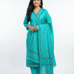 Exclusive Joypuri Cotton Unstitched Skin Print High Quality Three Piece For Women - Dress For Girls - 3 Pice Dress